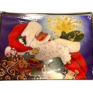 Santa Toys Stars Christmas Cards Boxed 18 Cards/Envelopes New